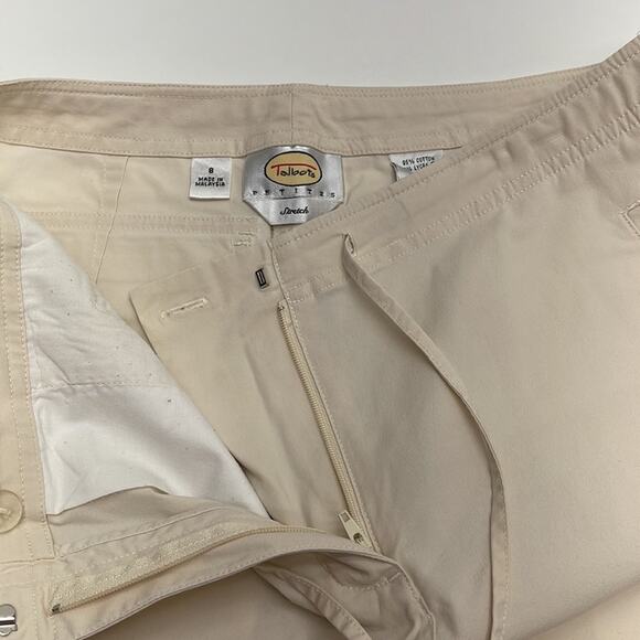 TALBOTS PETITES Women’s 8 Cream Stretch Capri Pant - Picture 2 of 3